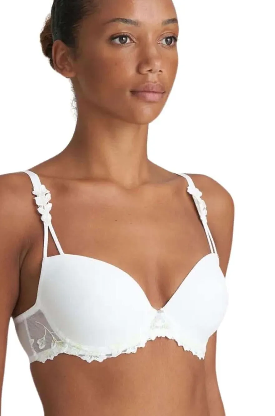 Leda Balcony Padded Underwire Bra in White