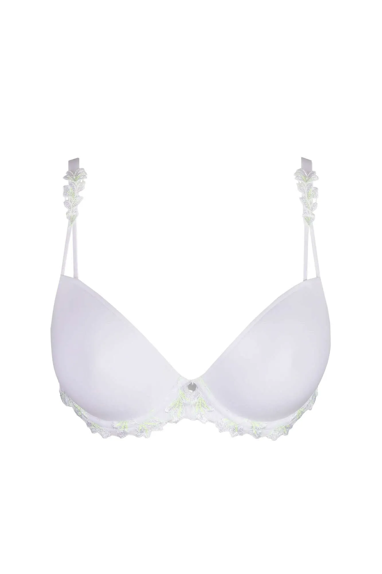 Leda Balcony Padded Underwire Bra in White