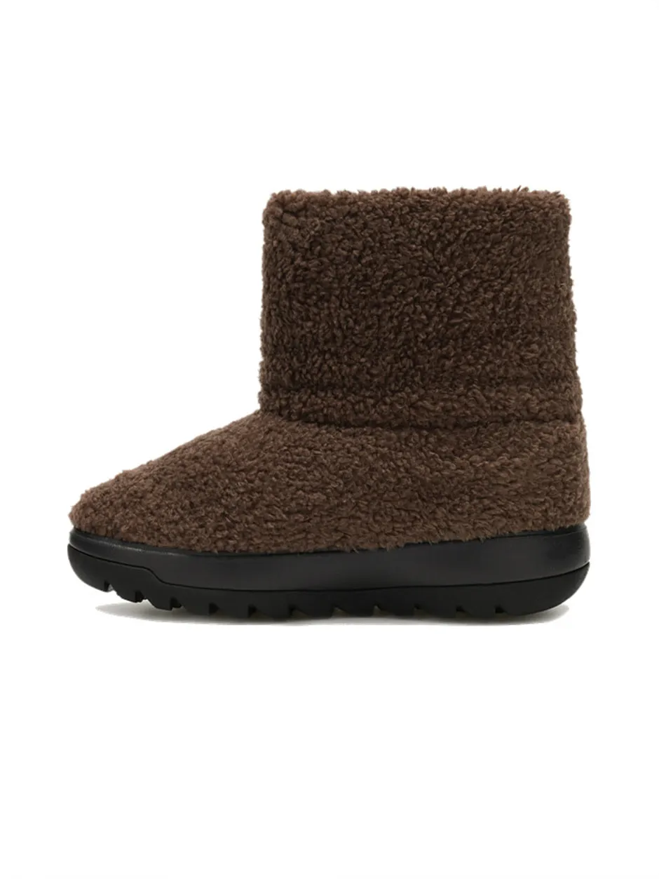 Brown Fleece Winter Boots