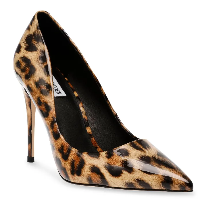 Leopard Patent Daisie Heel