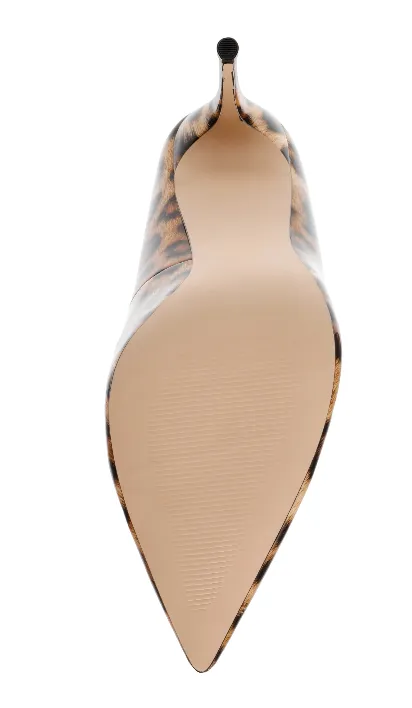 Leopard Patent Daisie Heel