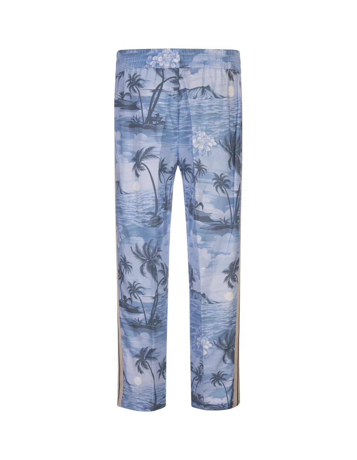 Light Blue Joggers With Sunset Print