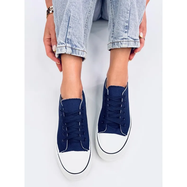 Loic Navy high-soled sneakers blue