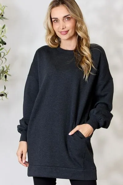 Longline Top with Pockets for Women