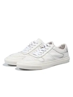 Lorenzo White Leather Lace-Up Sneakers