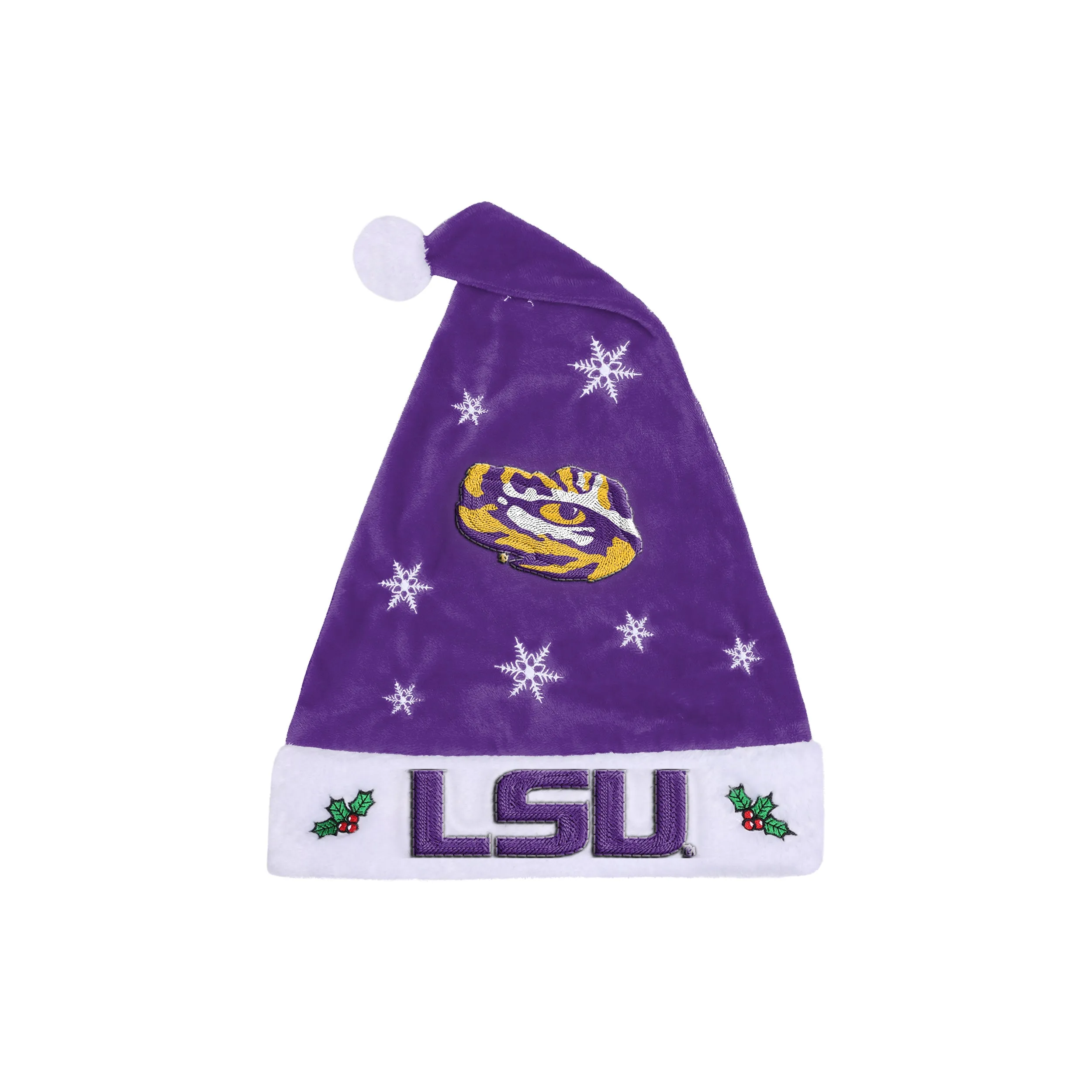 LSU Tigers Embroidered Santa Hat