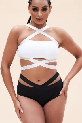 White Cropped Bra