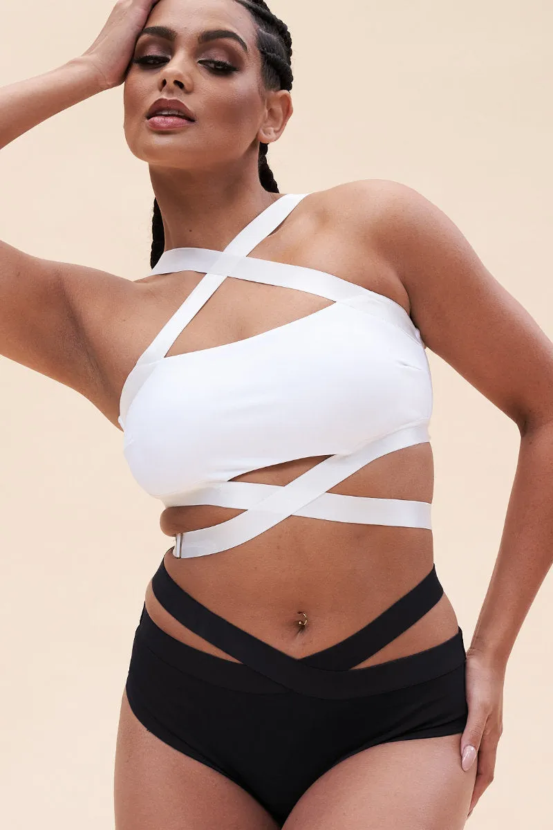 White Cropped Bra