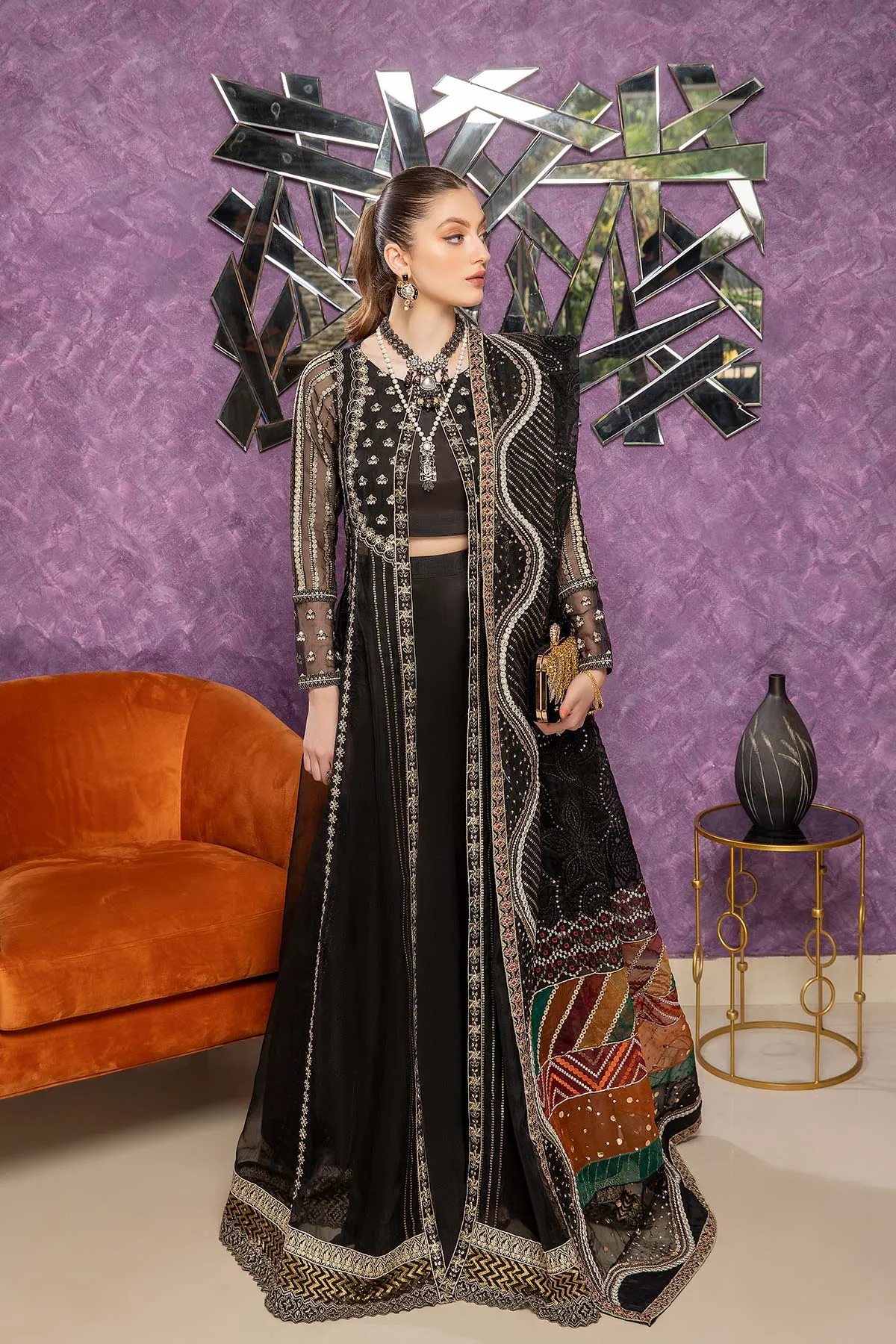 Luxury Collection 3 Piece Embroidered Unstitched Suit DD-01