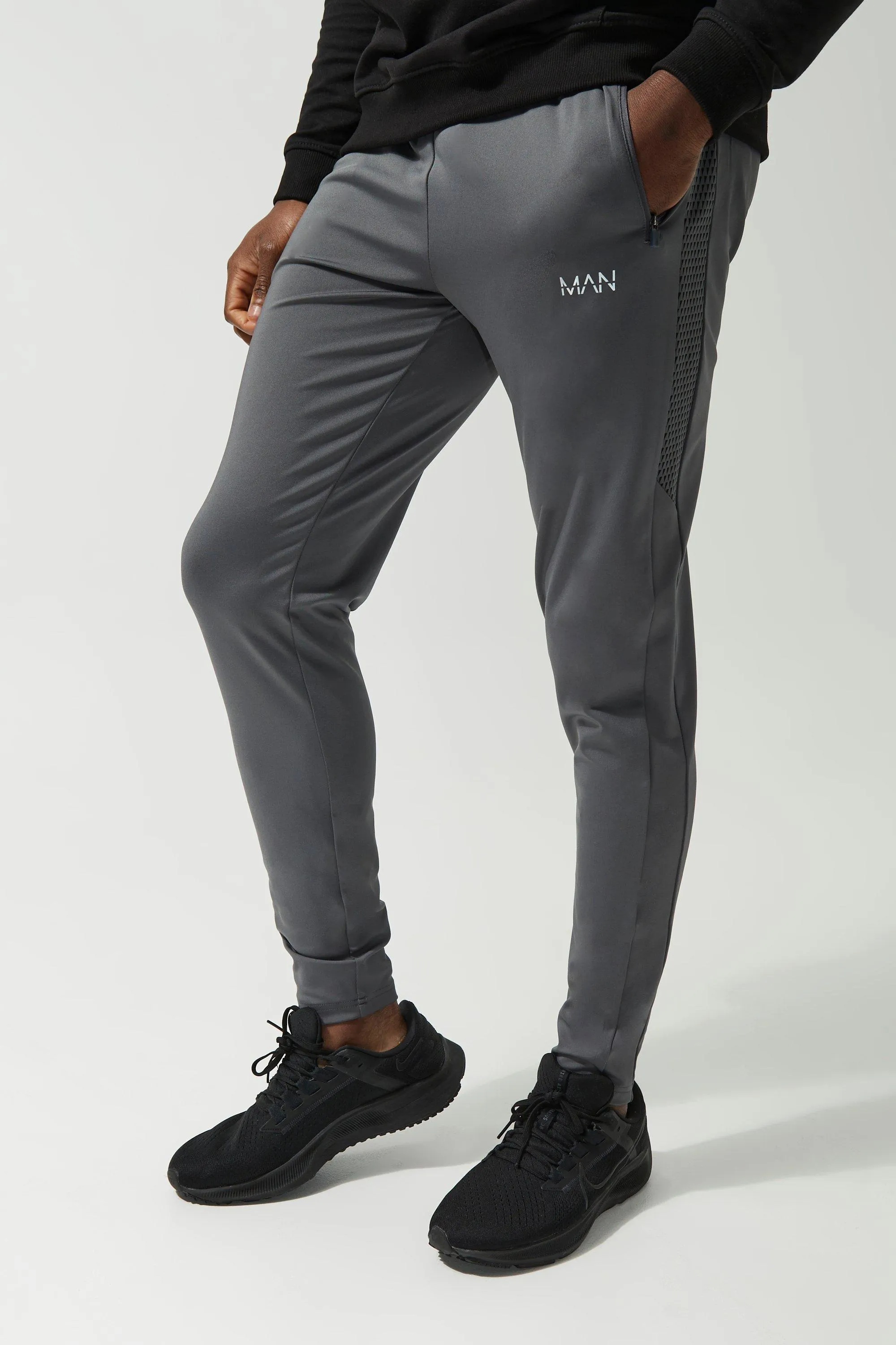 Man Active Contrast Print Detail Joggers | boohooMAN UK