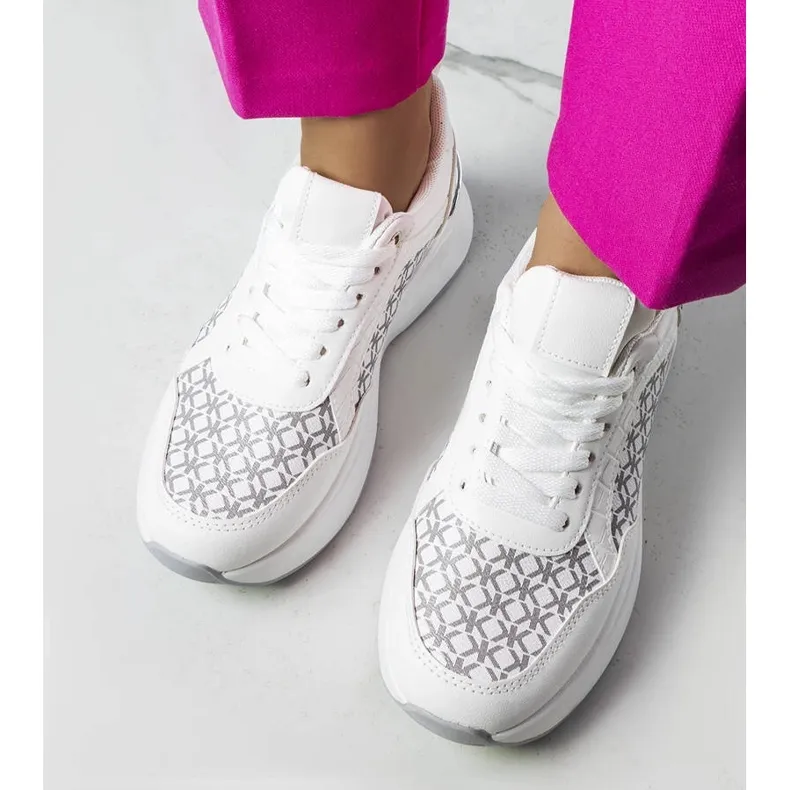 Margie monogrammed white sneakers