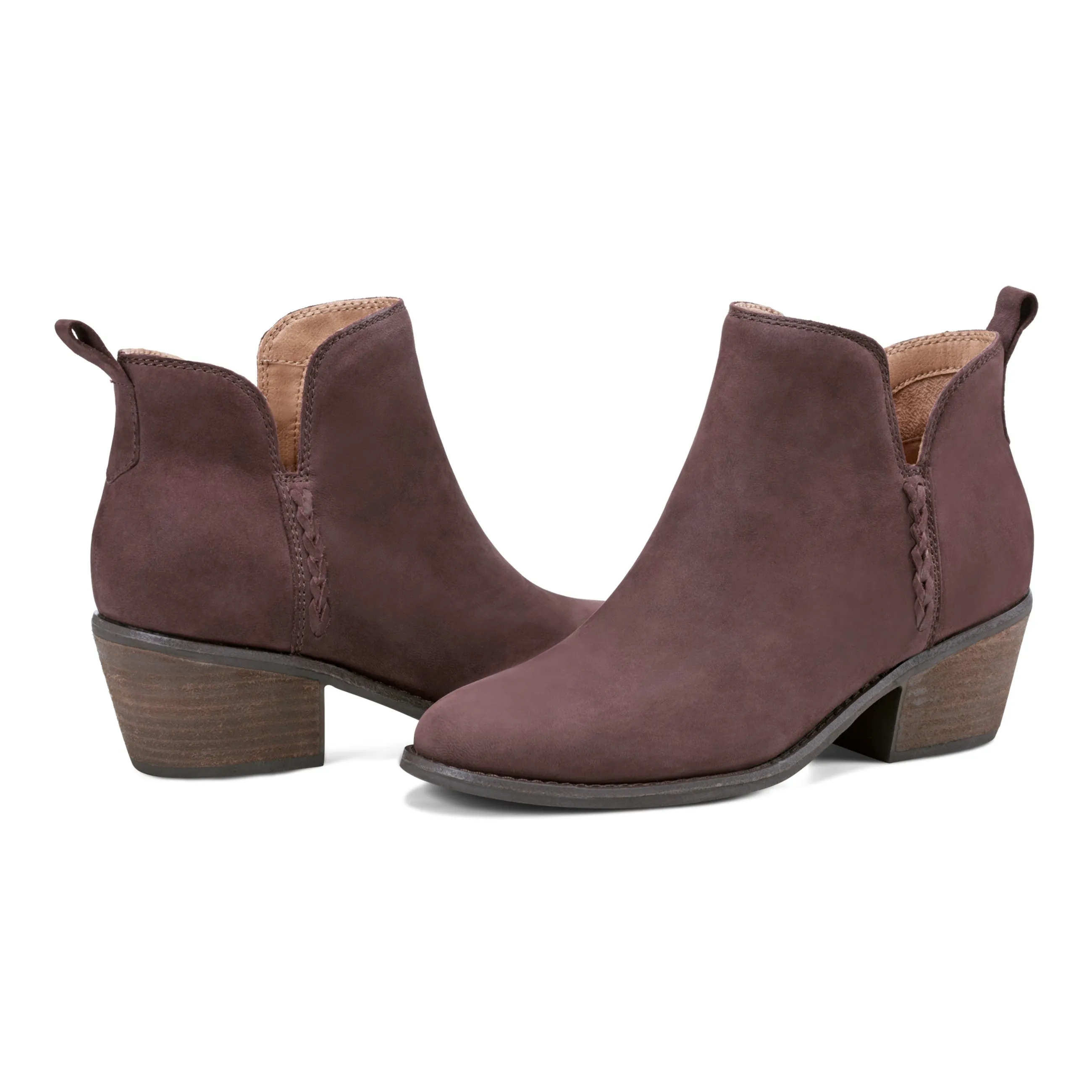 Marisole Block Heel Slip-on Casual Booties