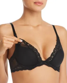 Maternity Nursing Bra with Underwire and Feather Design