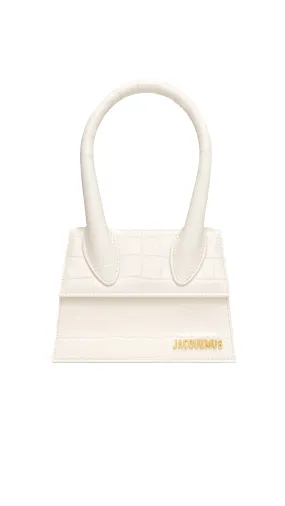 Medium Croco Ivory Chiquito Bag