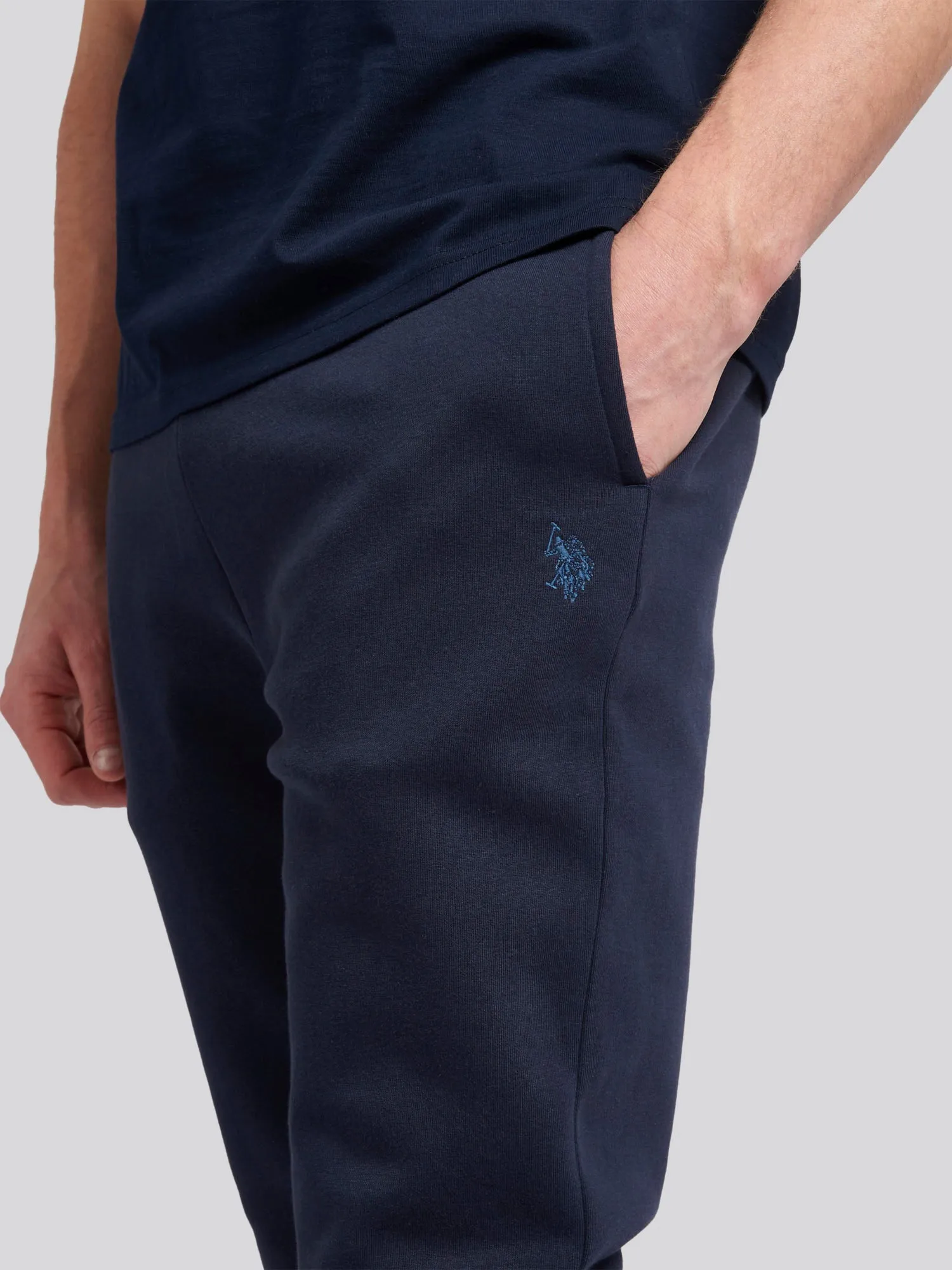 Mens Fleece Joggers in Navy Blue