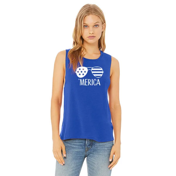 'Merica Ladies Muscle Tank