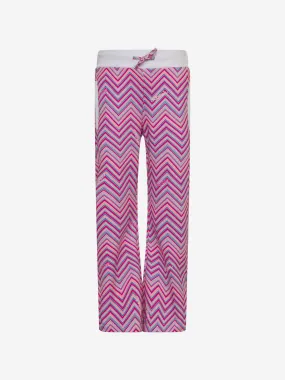 Missoni Girls Zigzag Joggers in Pink