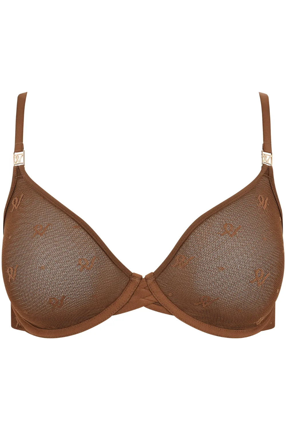 Mesh Monogram Underwired Demi Bra