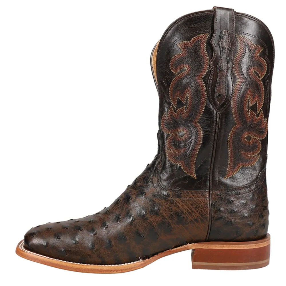 Moore Ostrich Square Toe Cowboy Boots