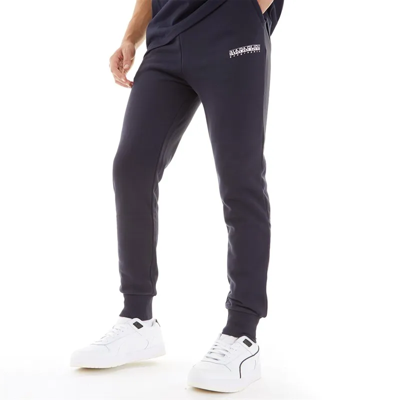 Napapijri Mens Box Logo Joggers Blue Marine