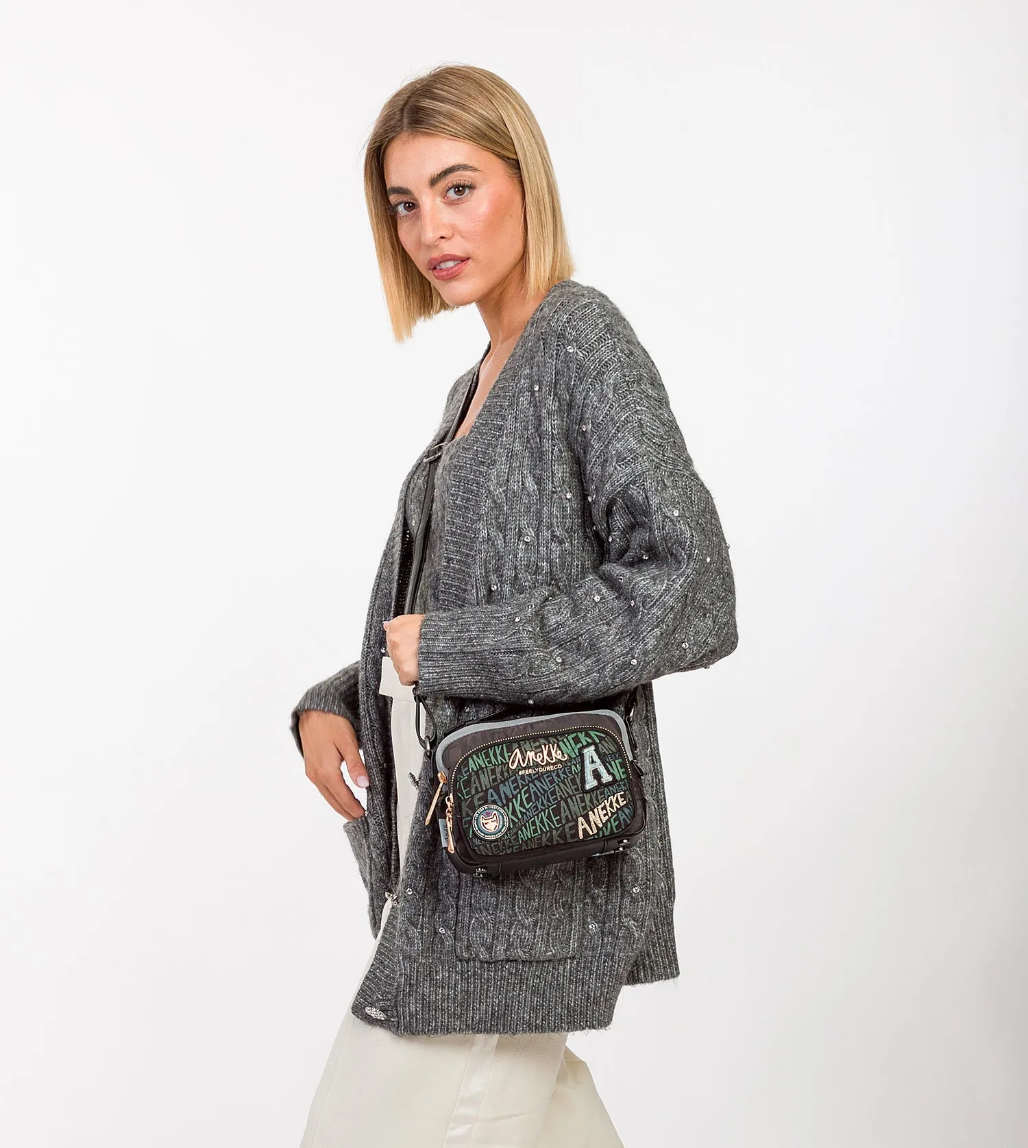 Nature Woods printed shoulder bag