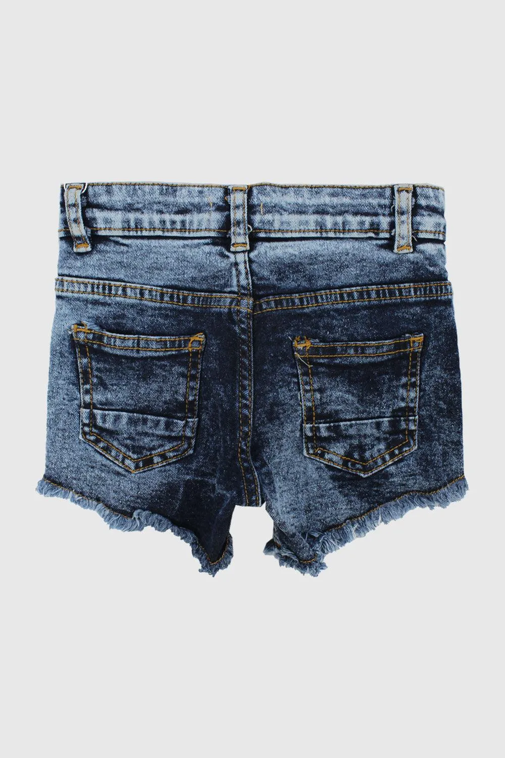 Nautical Distressed Denim Shorts