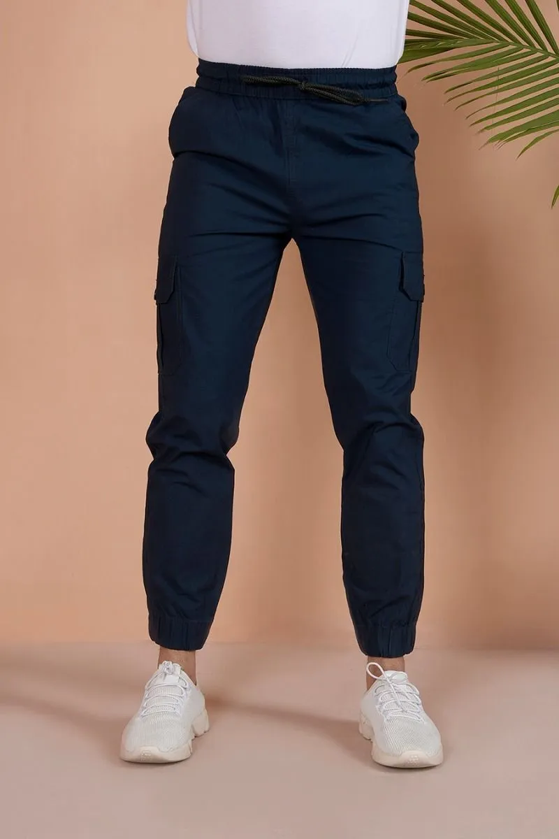 NAVY BLUE CARGO JOGGERS