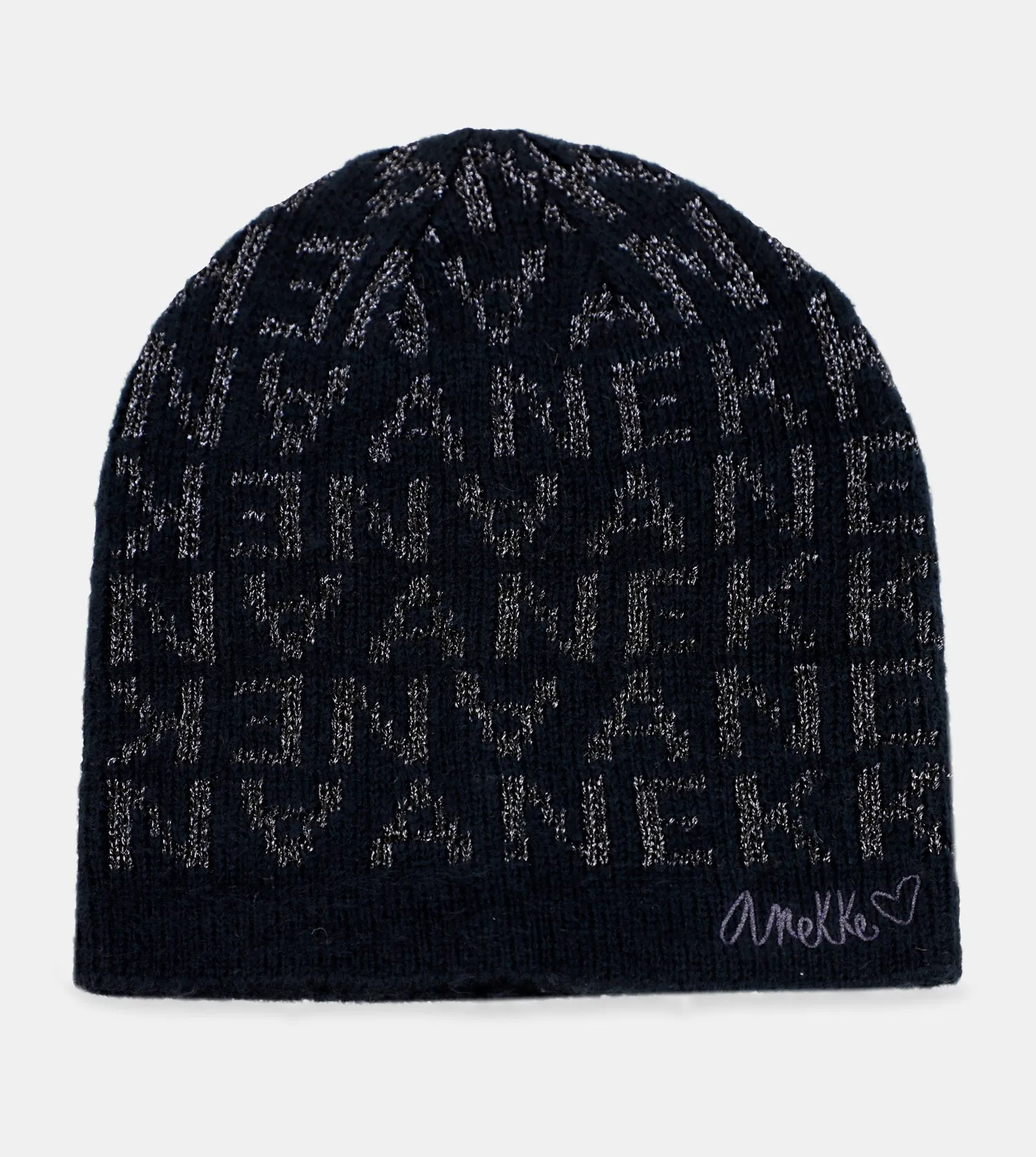 Navy Blue Contemporary Knit Hat