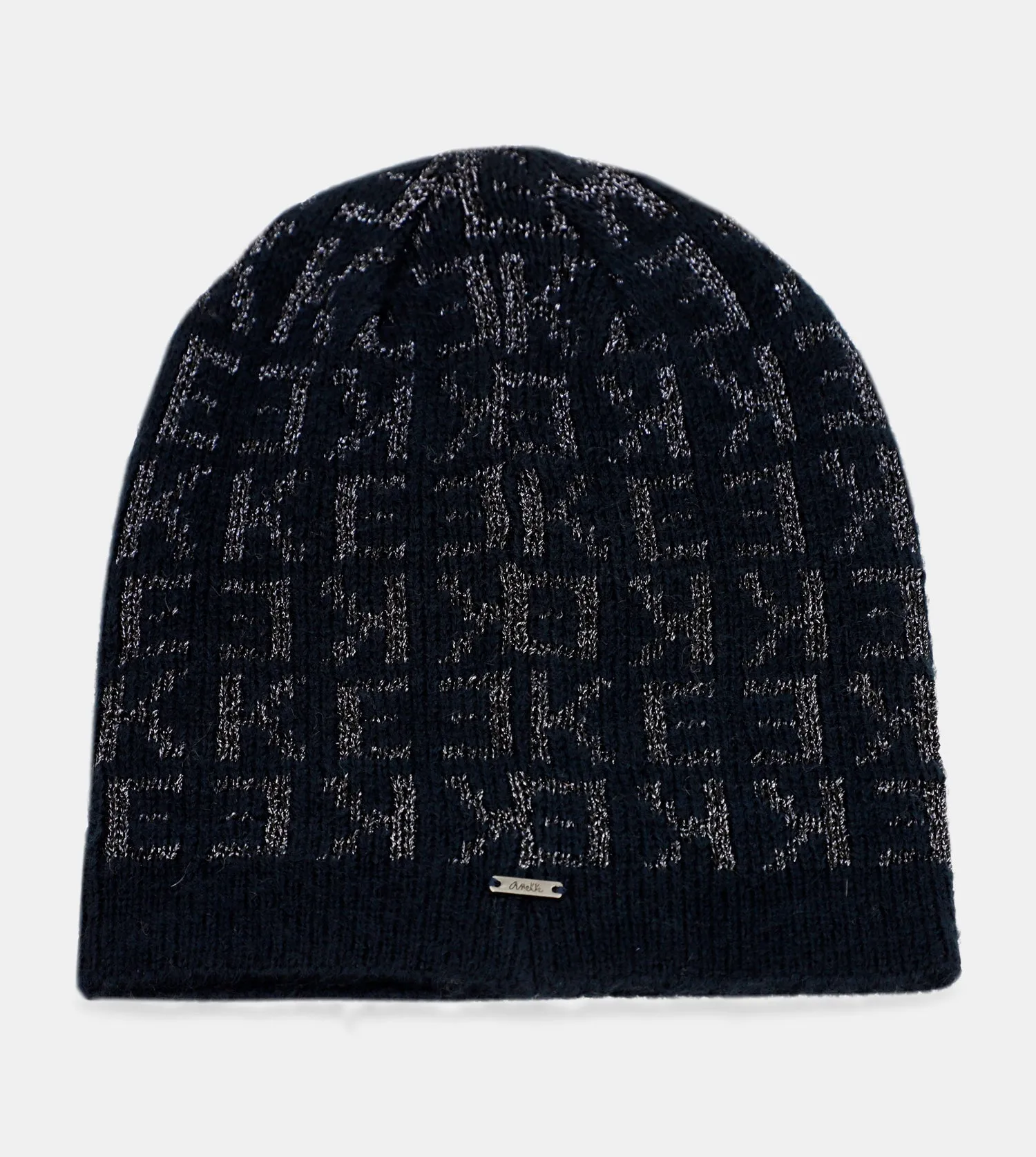 Navy Blue Contemporary Knit Hat