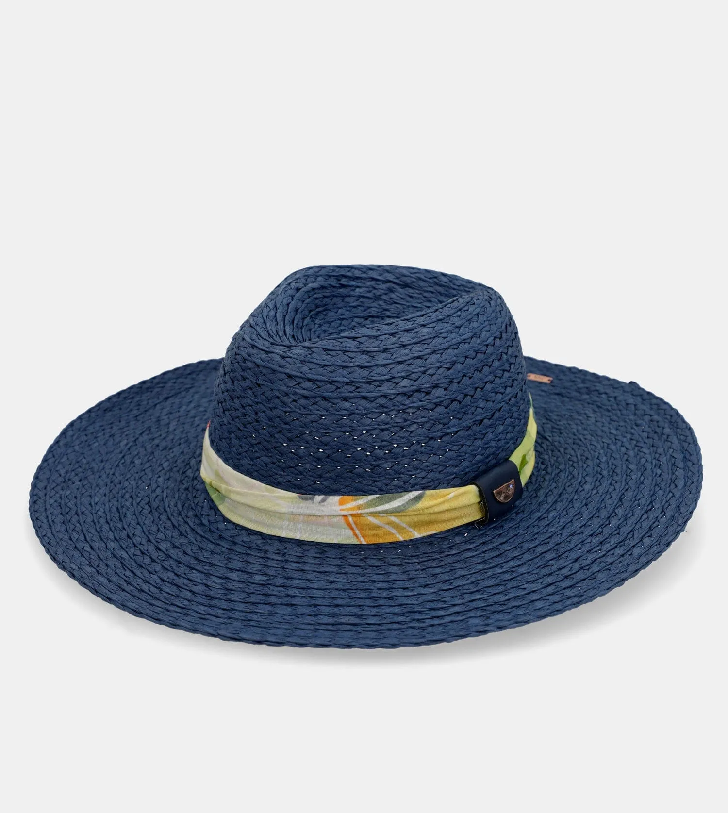 Navy blue raffia hat