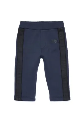 Navy Joggers with Black Sides