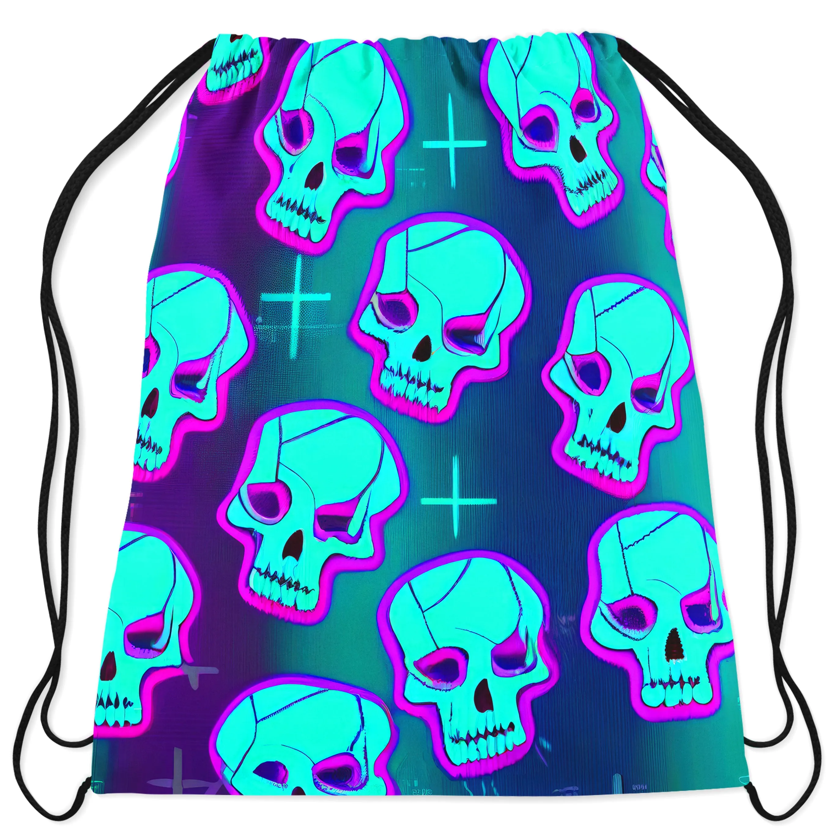 Neon Fright Drawstring Bag