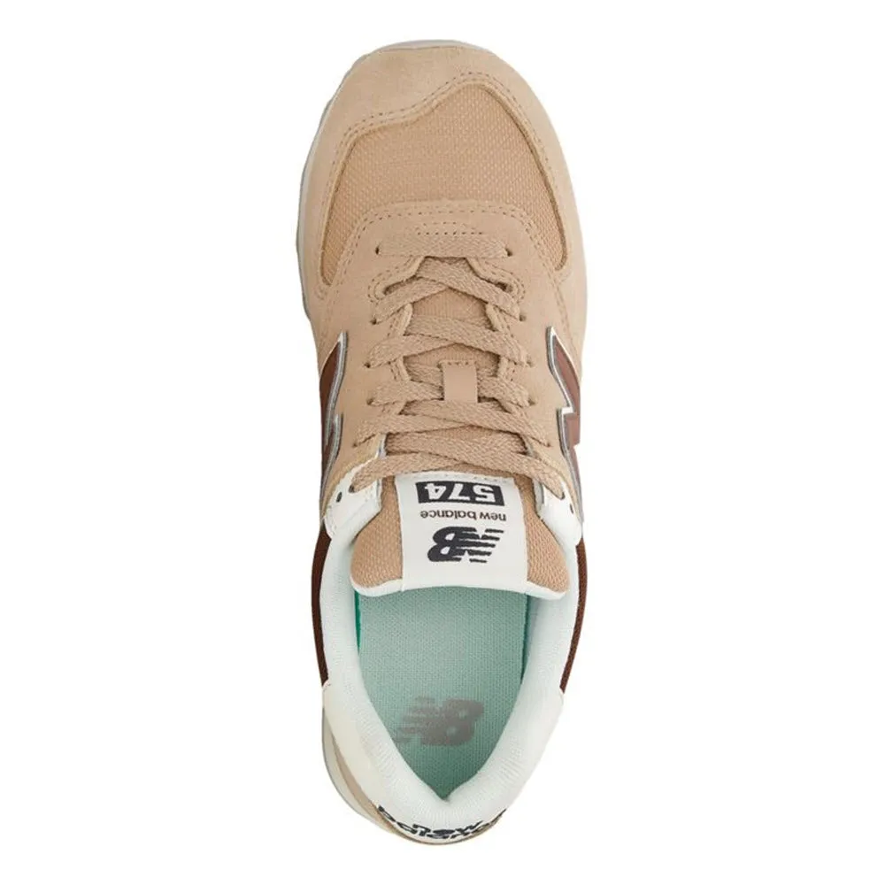 NEW BALANCE 574 FLAT TAUPE/RICH OAK - WOMENS