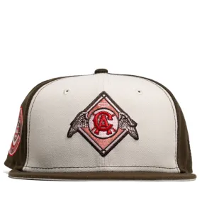 New Era x Politics California Angels 59FIFTY Fitted Hat - Chocolate/Cement