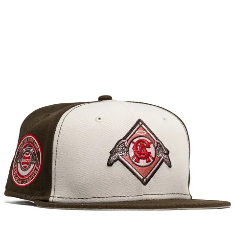 New Era x Politics California Angels 59FIFTY Fitted Hat - Chocolate/Cement