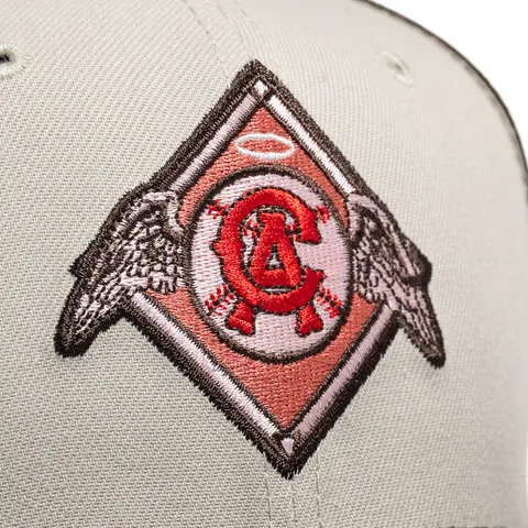 New Era x Politics California Angels 59FIFTY Fitted Hat - Chocolate/Cement