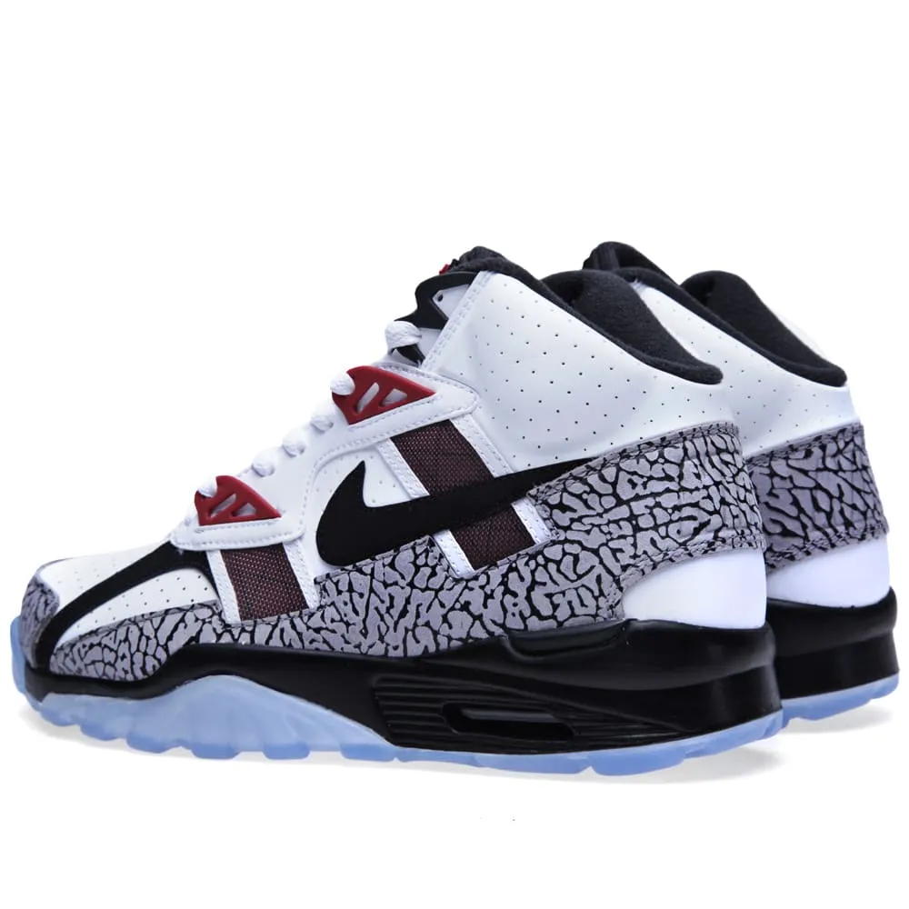 Premium Nike Air Trainer SC High in White, Black, and Cement Grey