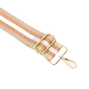 Nude & Copper Glitz Stripe Bag Strap