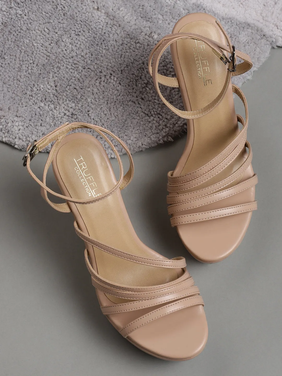 Nude PU Wedges Sandal (TC-ST-1017-NUD)