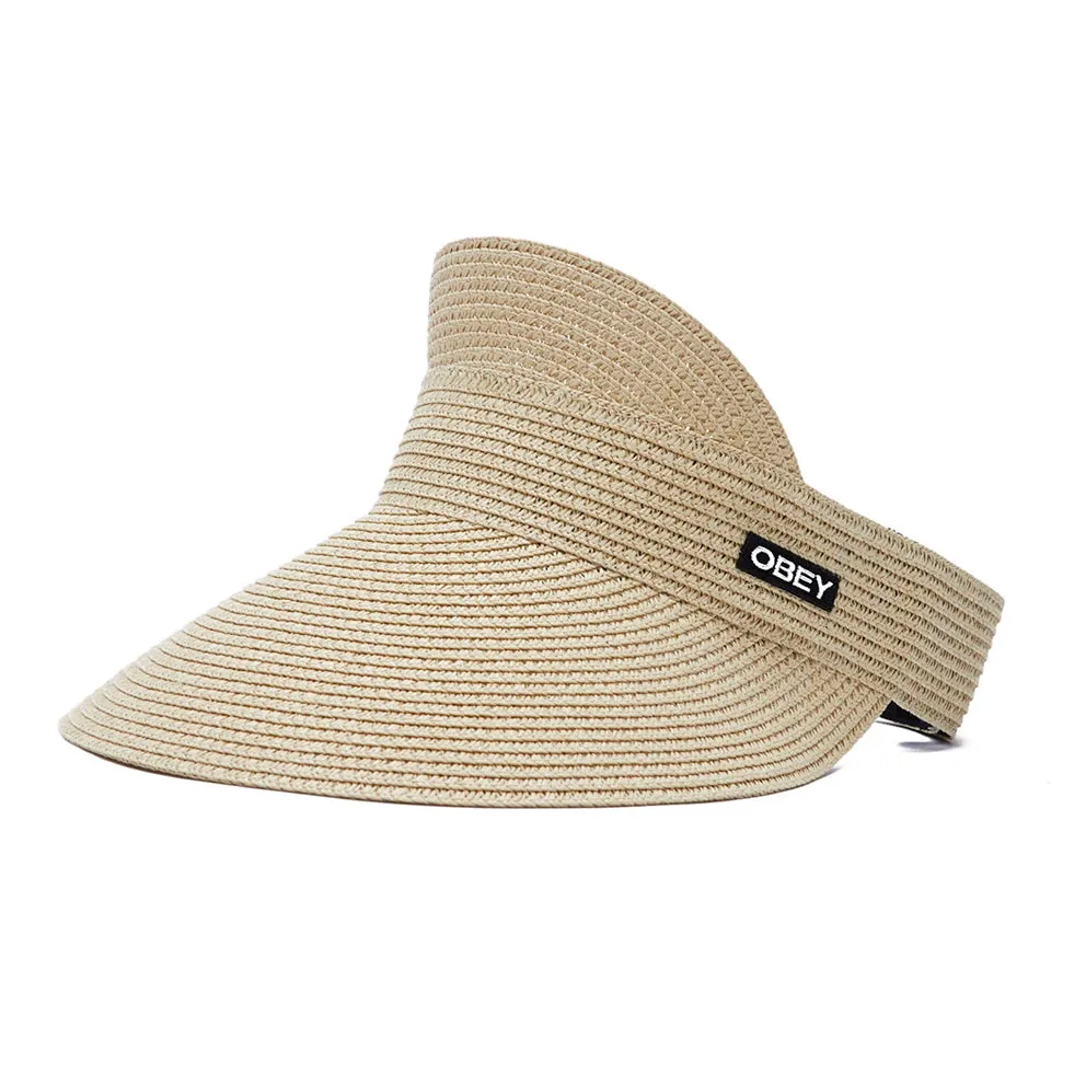 OBEY SLATER VISOR HAT // NATURAL