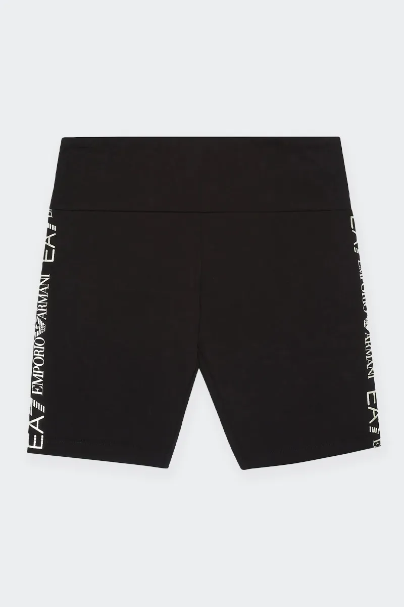 Black Shiny Girl Cyclist Shorts