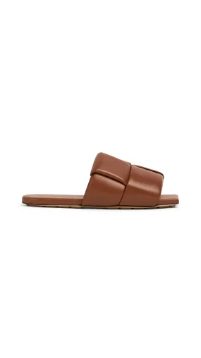 Flat Mule Shoes in Caramel