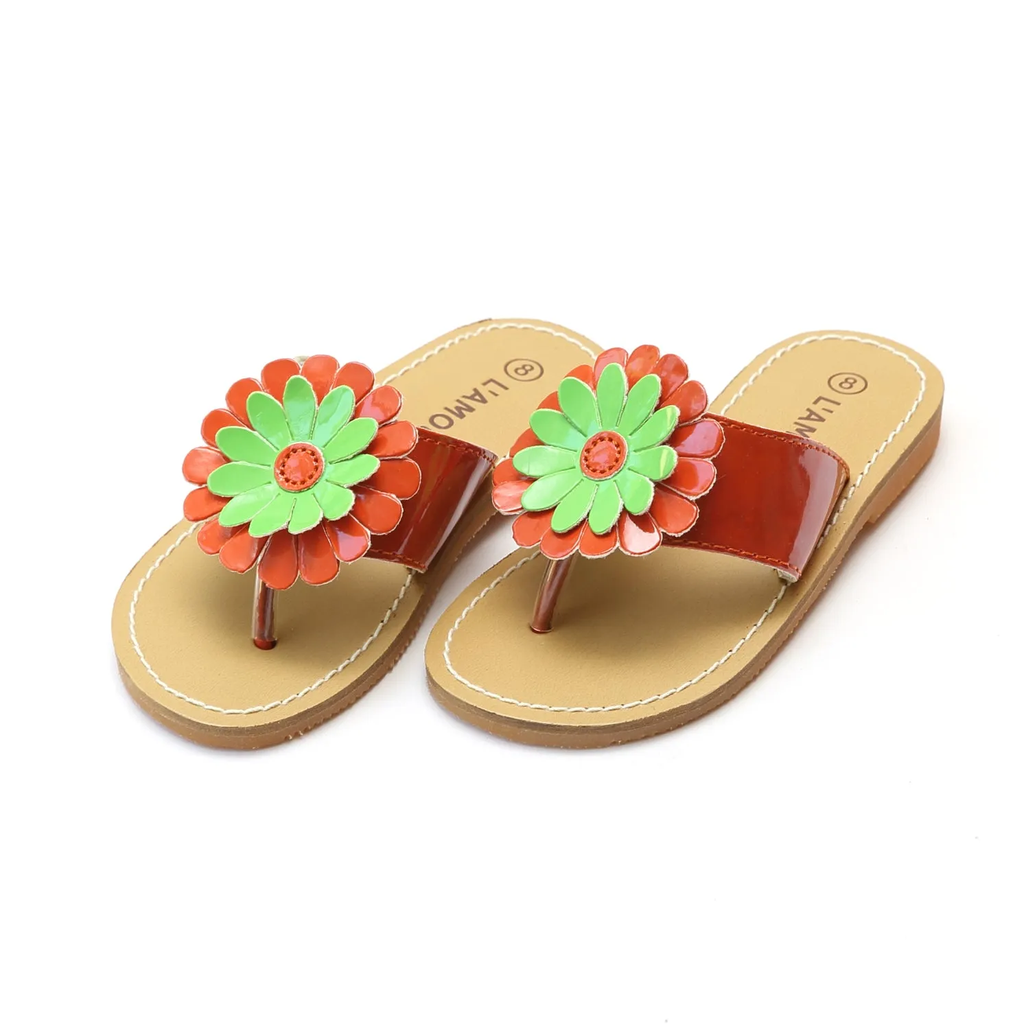 Patent Flower Thong Sandal - Savannah Model