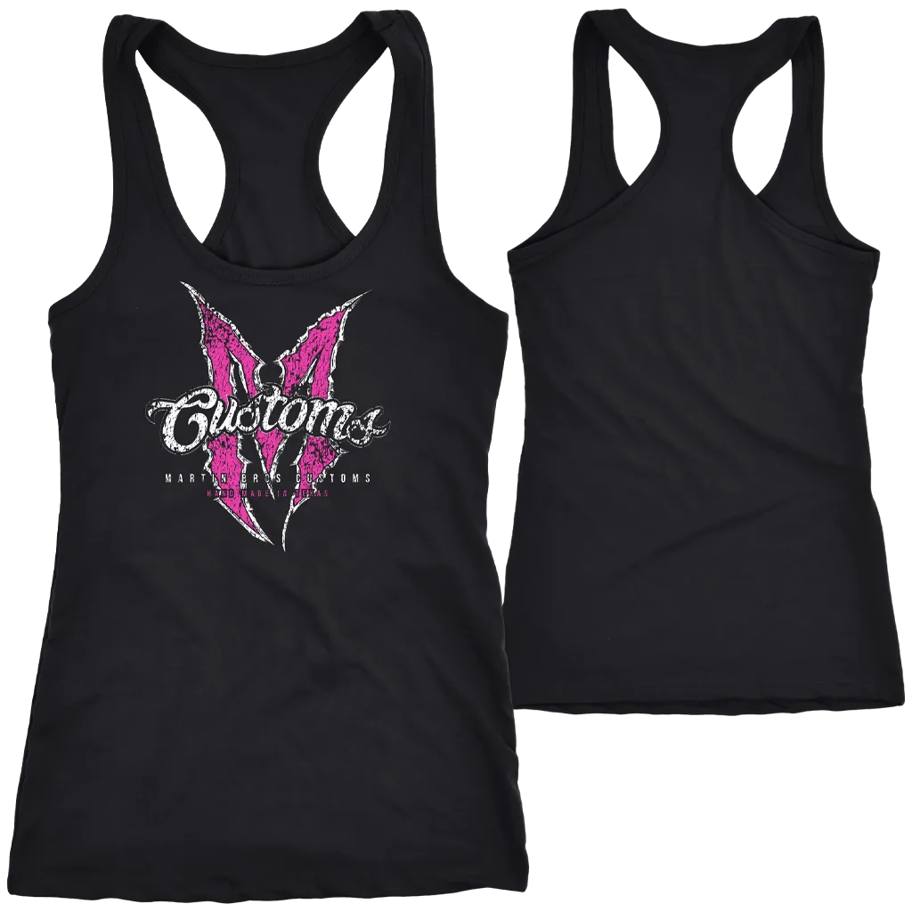 Pink Black Tank Top for Women.