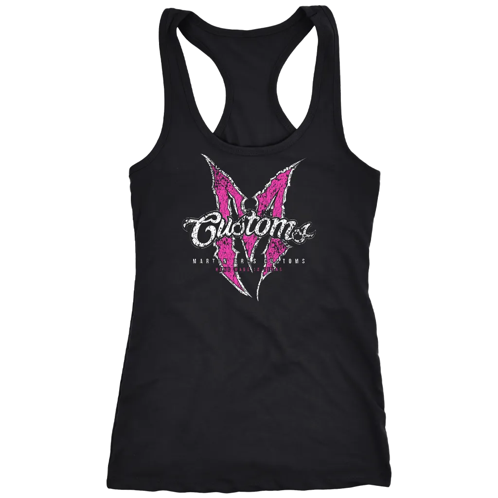 Pink Black Tank Top for Women.