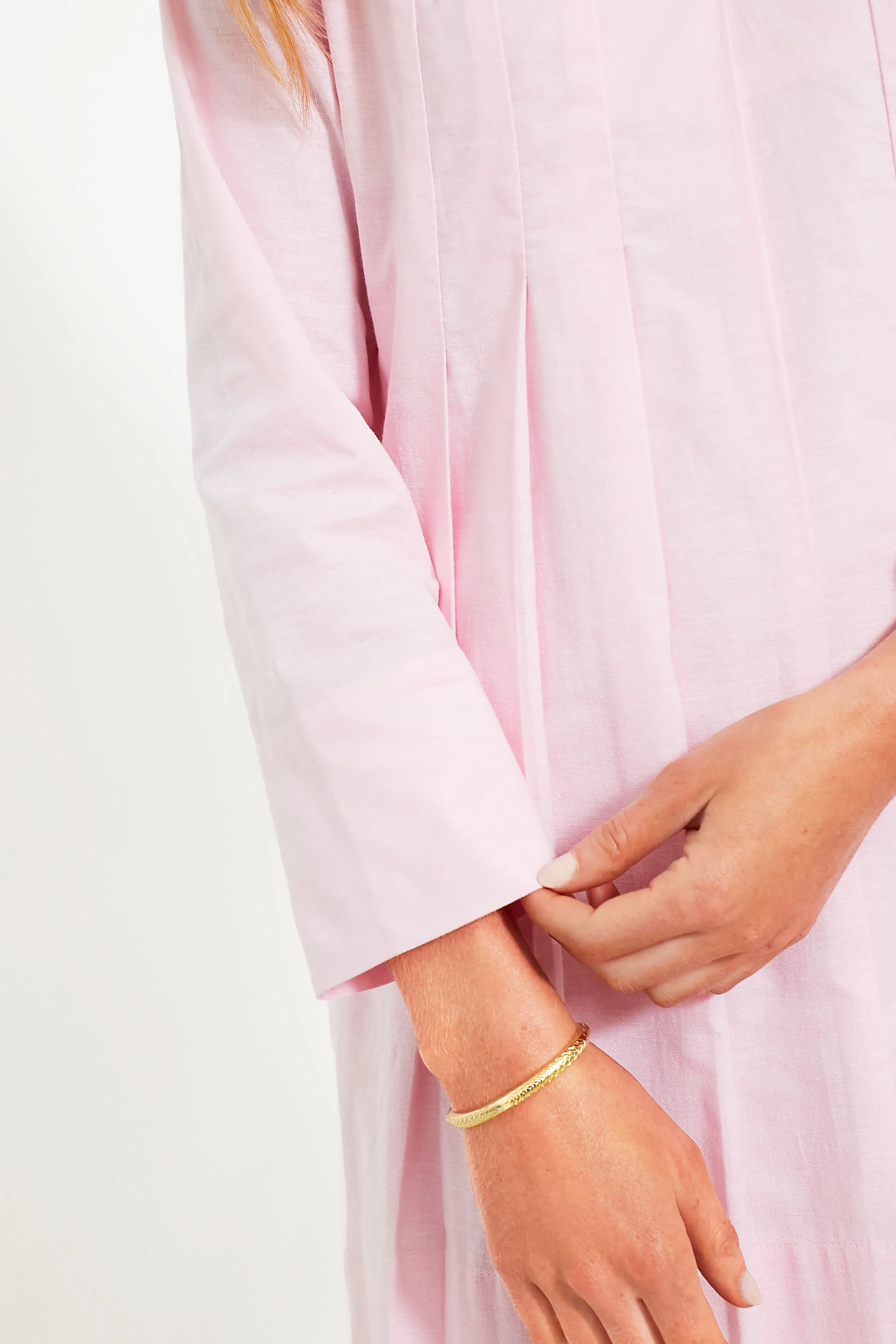 Pink Lightweight Oxford Luella Dress