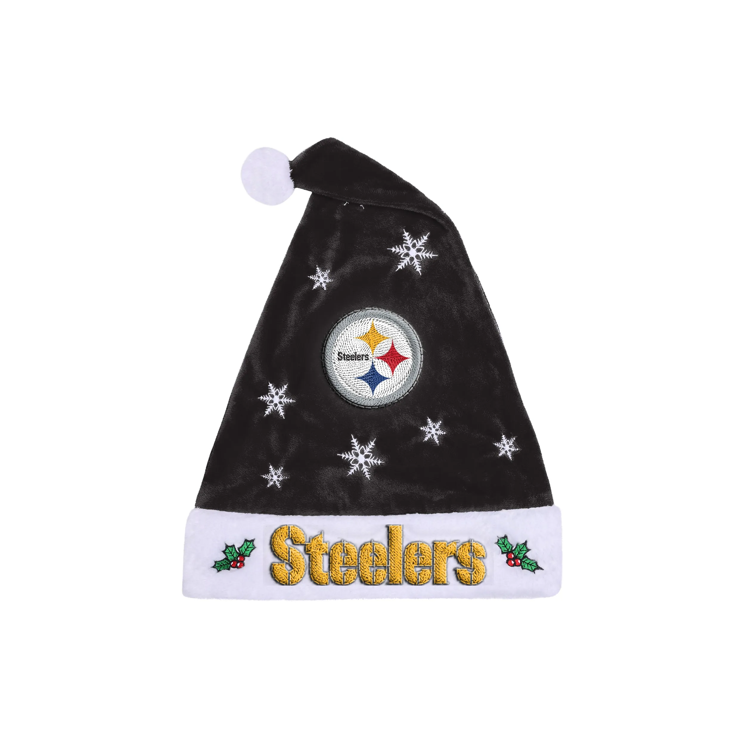 Pittsburgh Steelers Embroidered Santa Hat