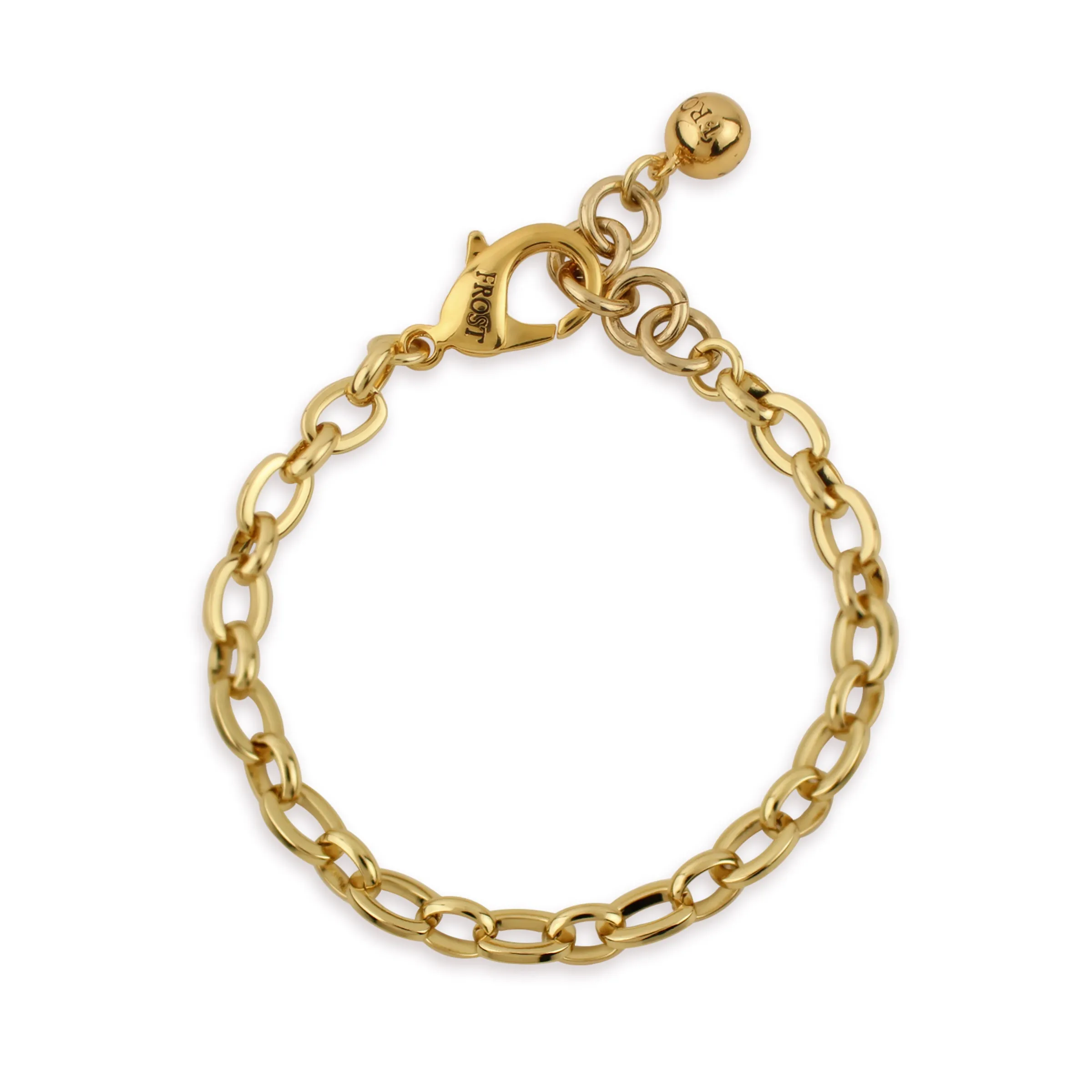 High Shine Plaza Flat Oval Link Bracelet