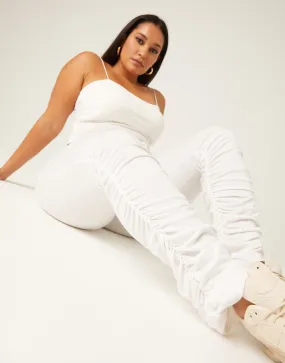 Plus Size Ruched Joggers