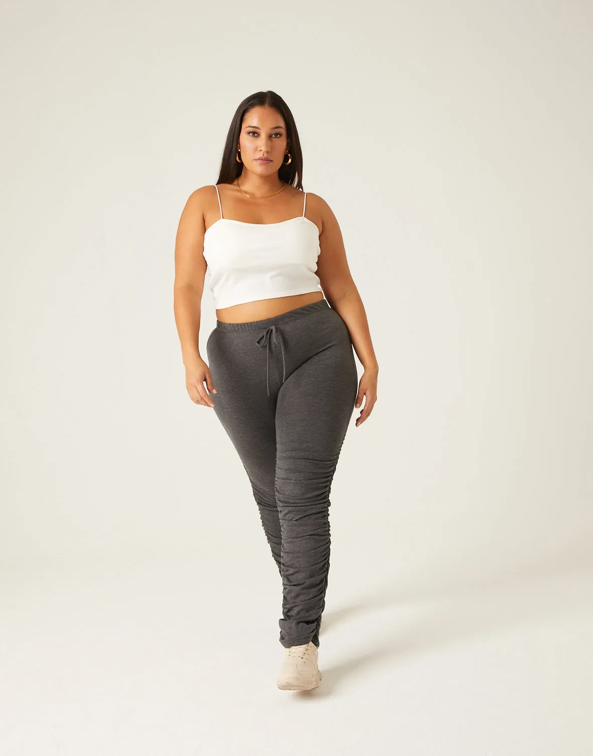 Plus Size Ruched Joggers